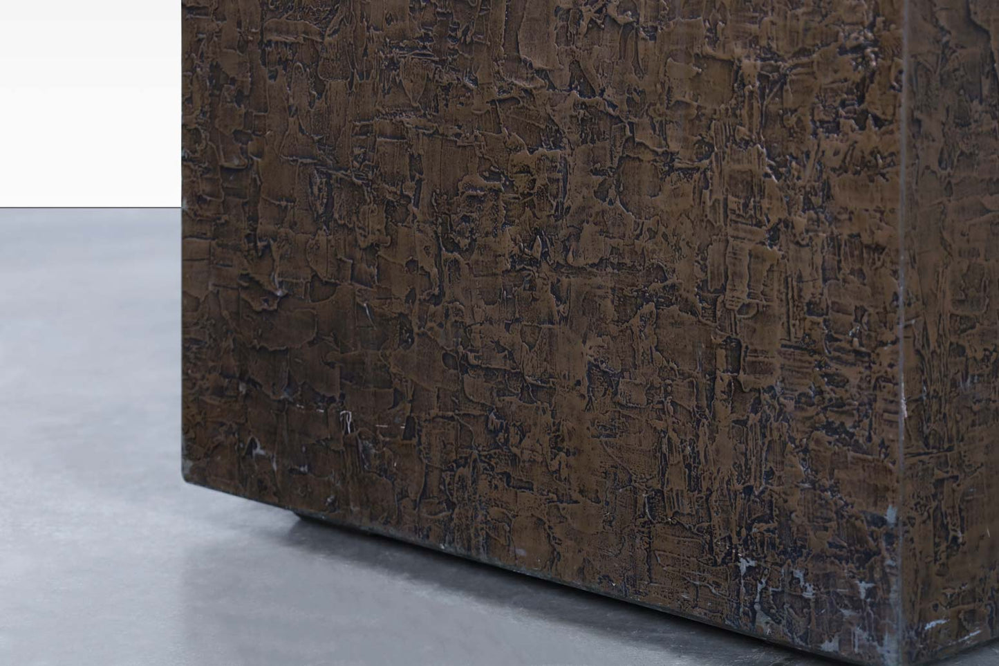 Mid-Century Bronze Resin Square Planters by Forms and Surfaces