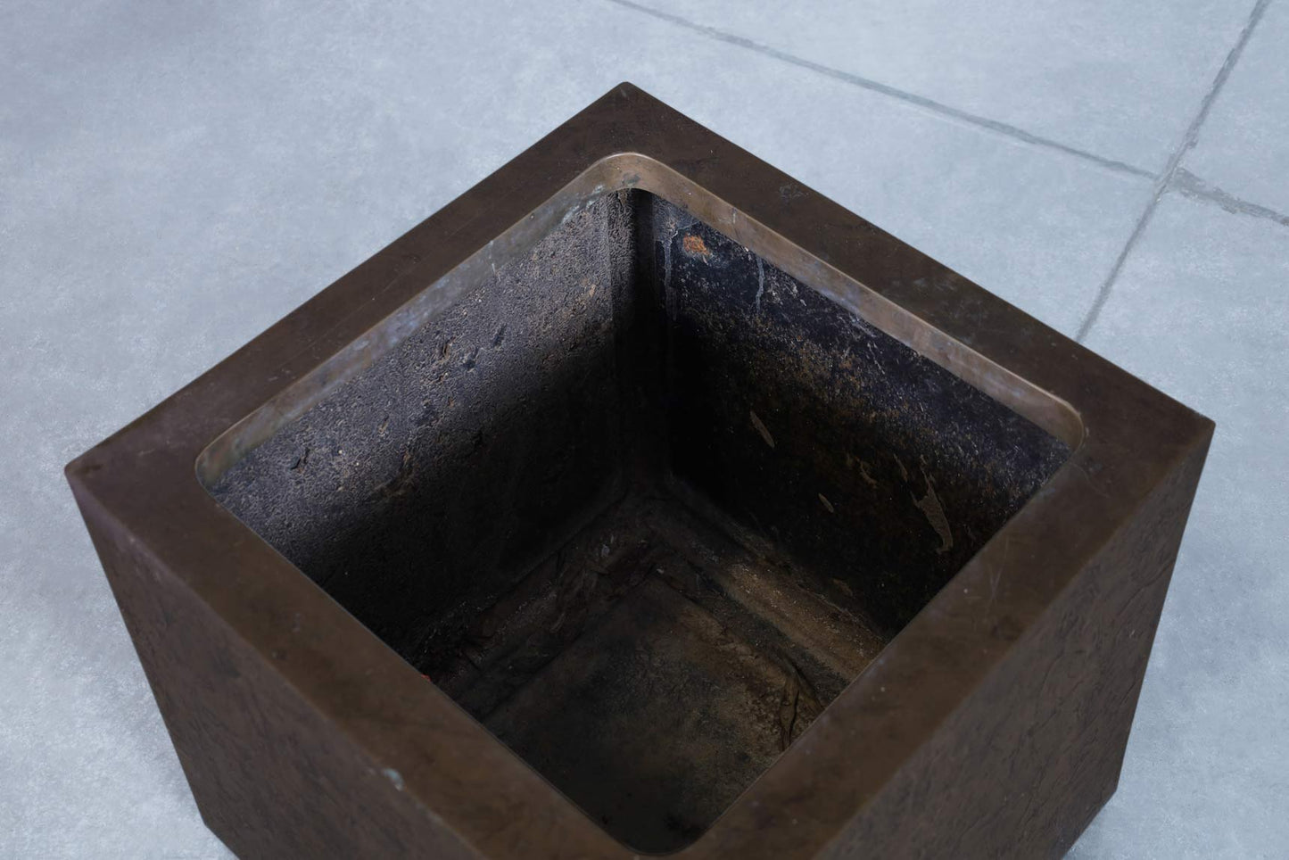 Mid-Century Bronze Resin Square Planters by Forms and Surfaces