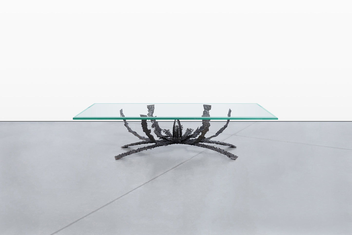 Mid-Century Modern Brutalist Bronze Coffee Table by Daniel Gluck