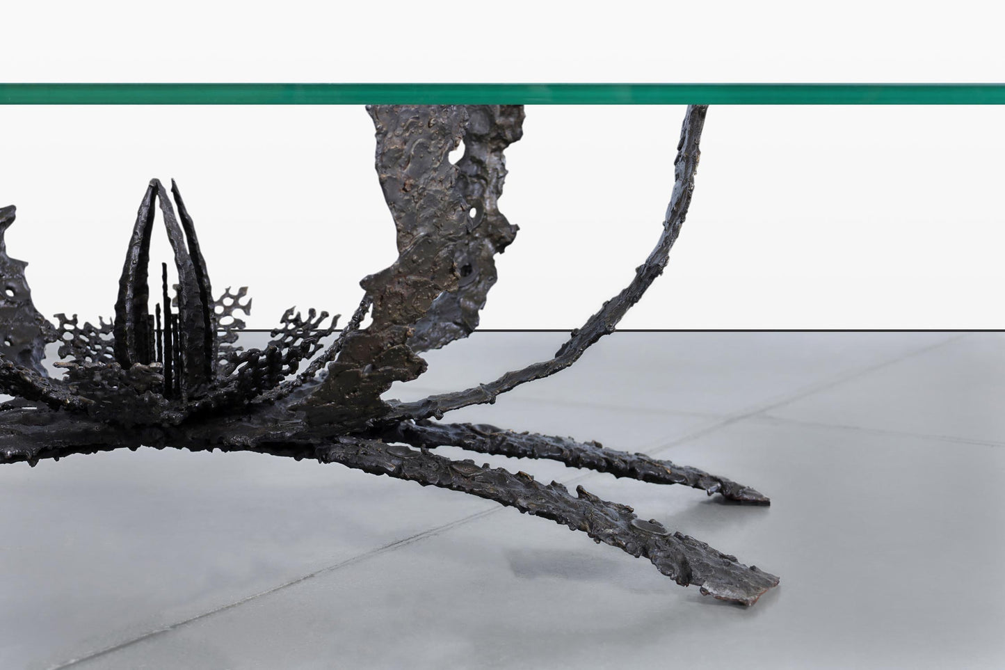 Mid-Century Modern Brutalist Bronze Coffee Table by Daniel Gluck