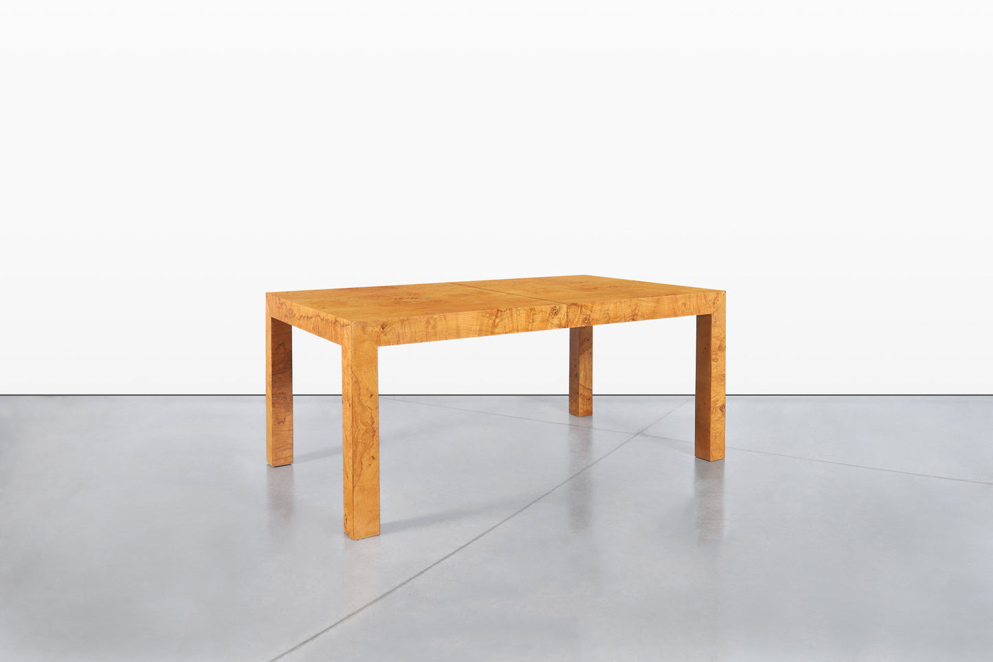 Mid-Century Modern Burl Wood Dining Room Set by Milo Baughman