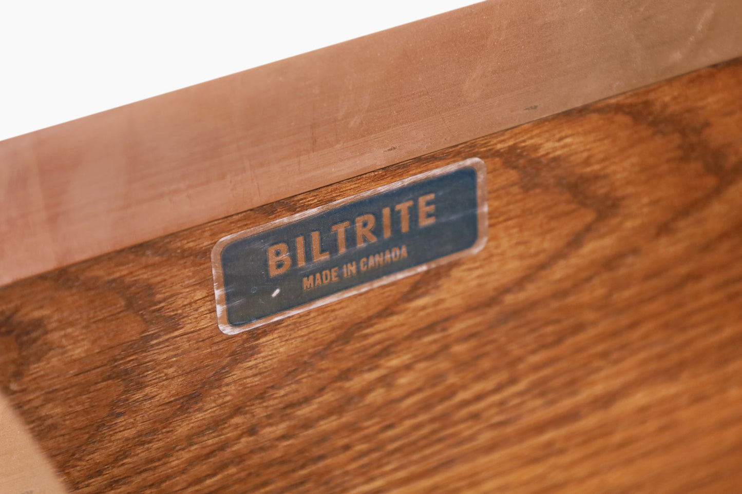 Mid-Century Modern Burl Wood and Chrome Credenza by Biltrite