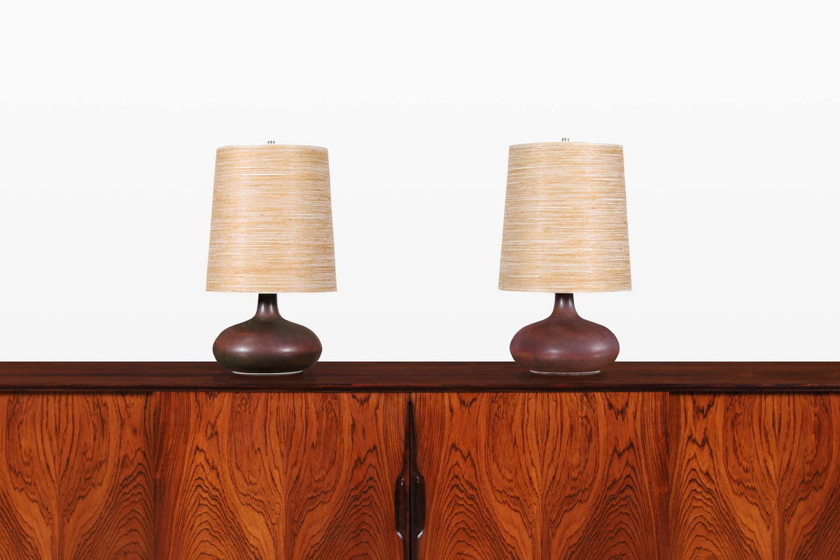 Mid-Century Modern Ceramic Table Lamps by Lotte and Gunnar Bostlund