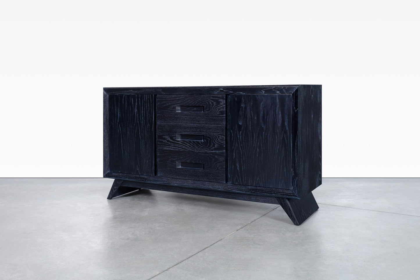 Mid-Century Modern Cerused Credenza Attributed to Paul Frankl