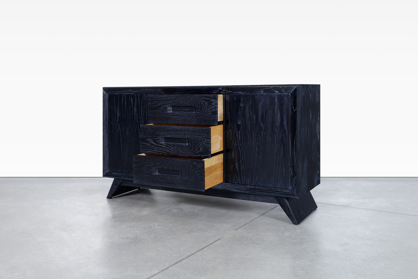 Mid-Century Modern Cerused Credenza Attributed to Paul Frankl