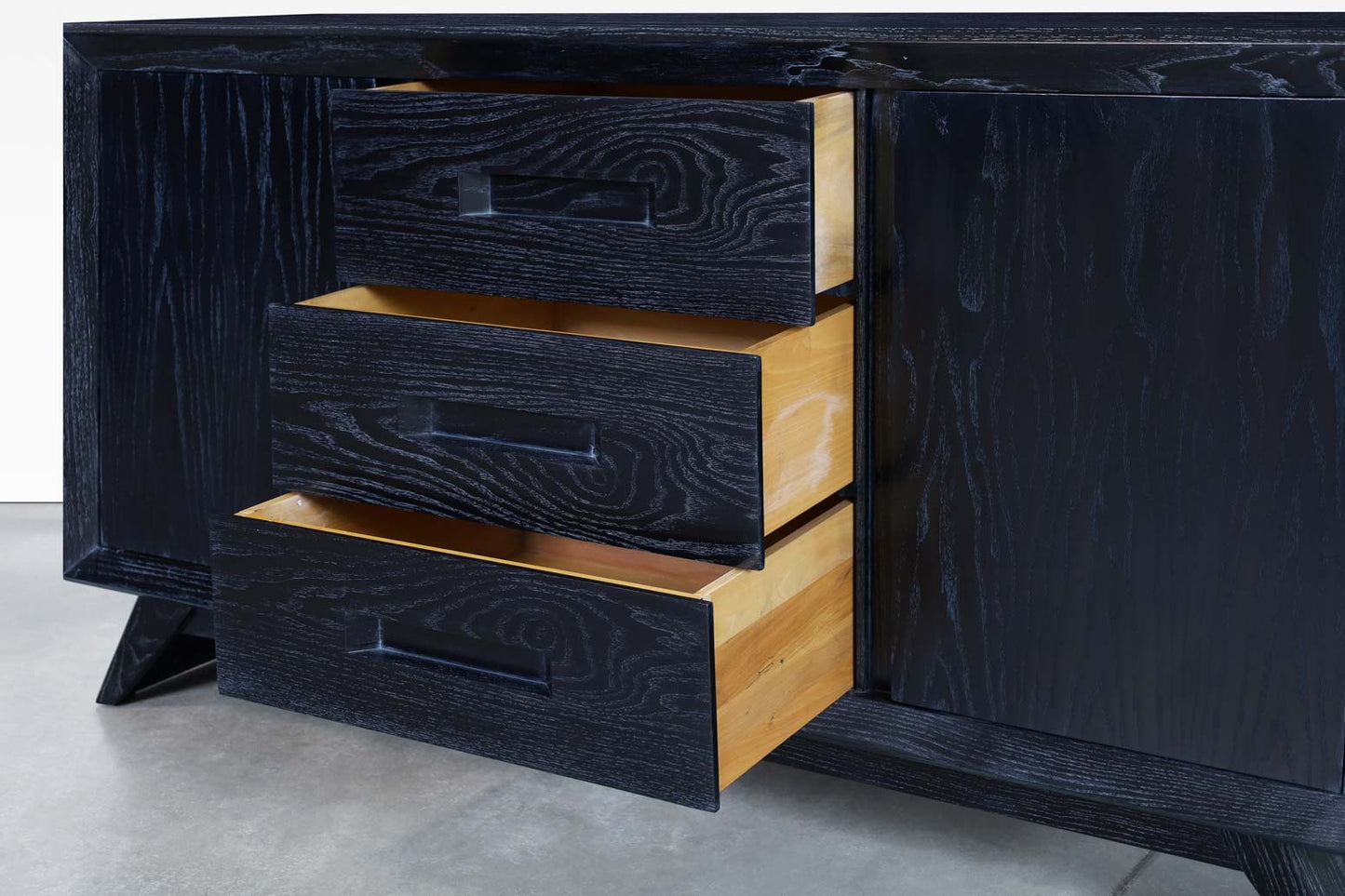 Mid-Century Modern Cerused Credenza Attributed to Paul Frankl