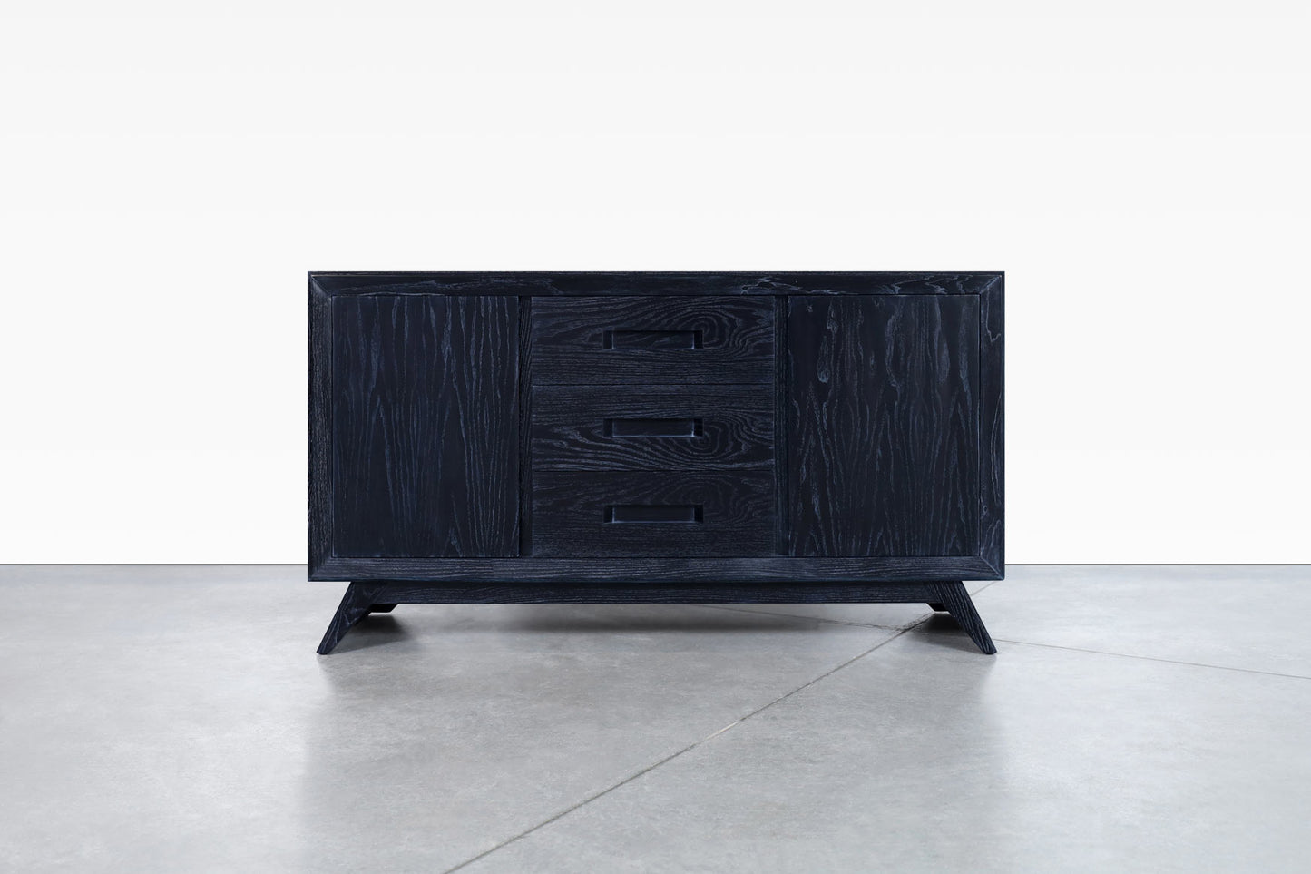 Mid-Century Modern Cerused Credenza Attributed to Paul Frankl