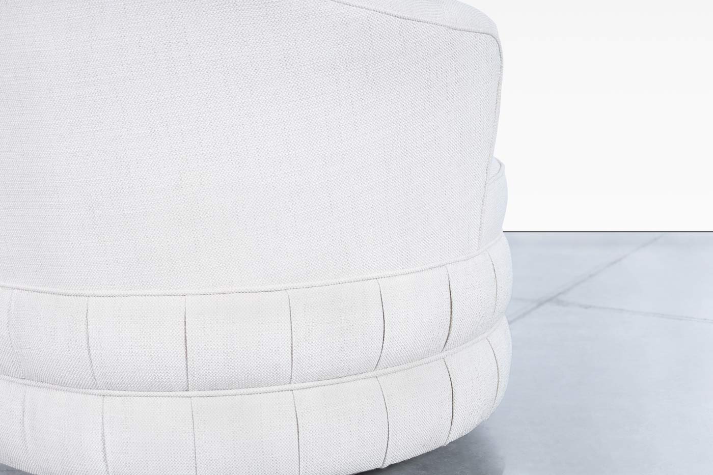 Mid-Century Modern Channel Back Swivel Lounge Chairs
