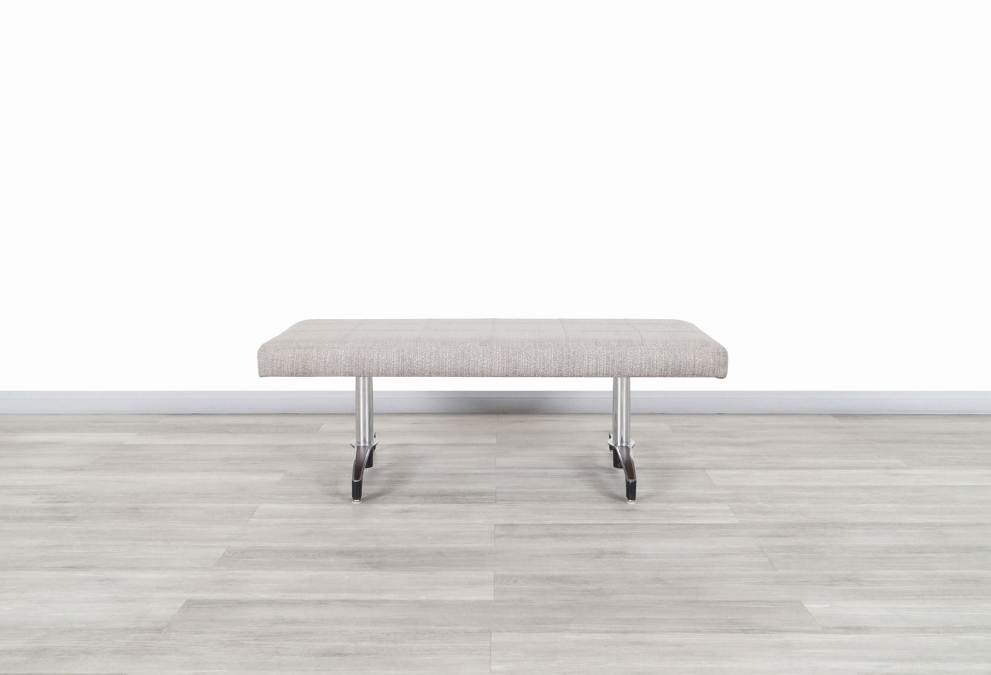 Mid-Century Modern Chrome Bench