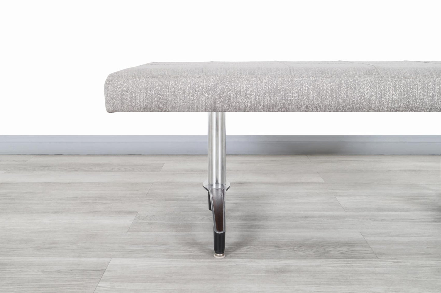 Mid-Century Modern Chrome Bench