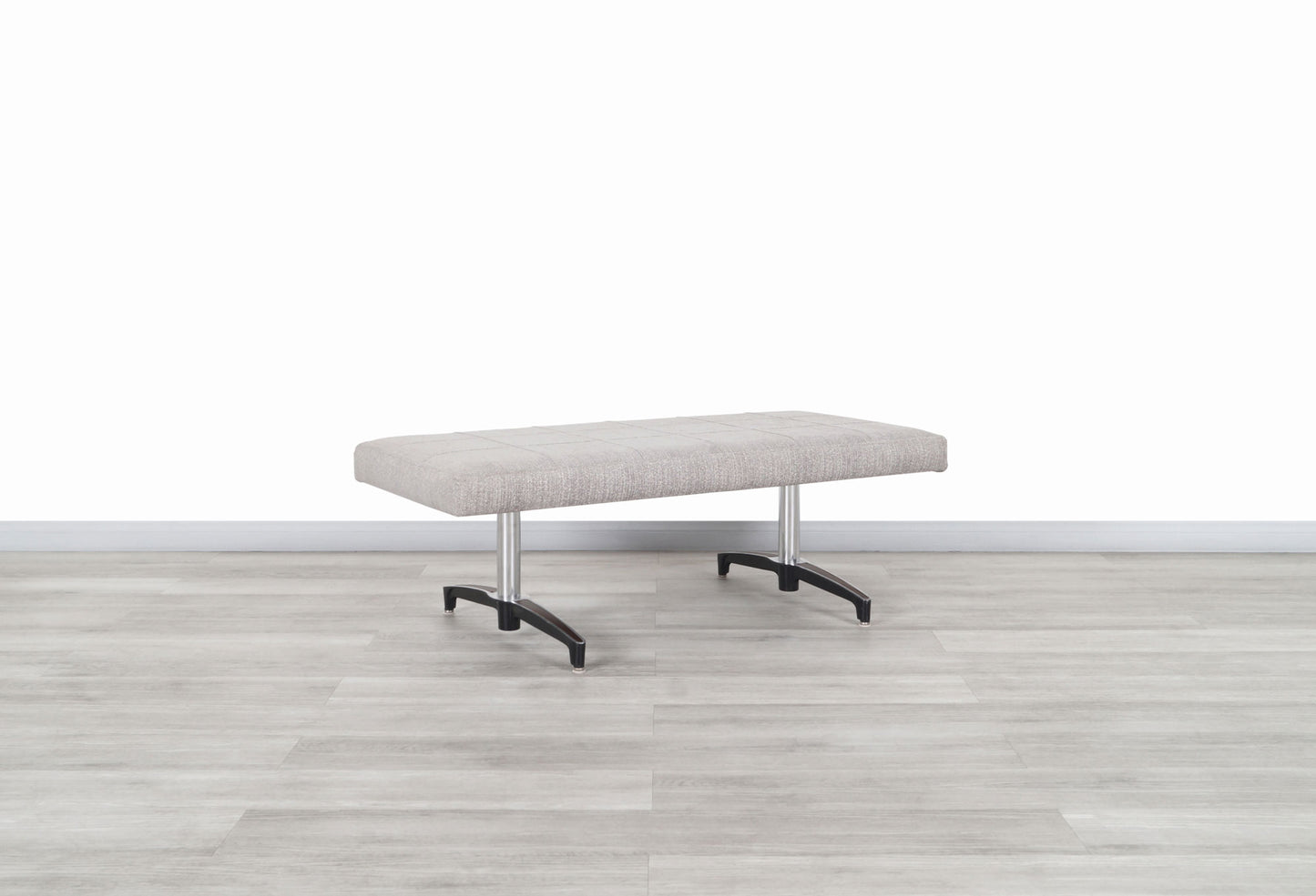 Mid-Century Modern Chrome Bench