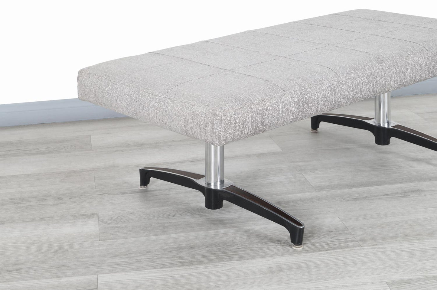 Mid-Century Modern Chrome Bench