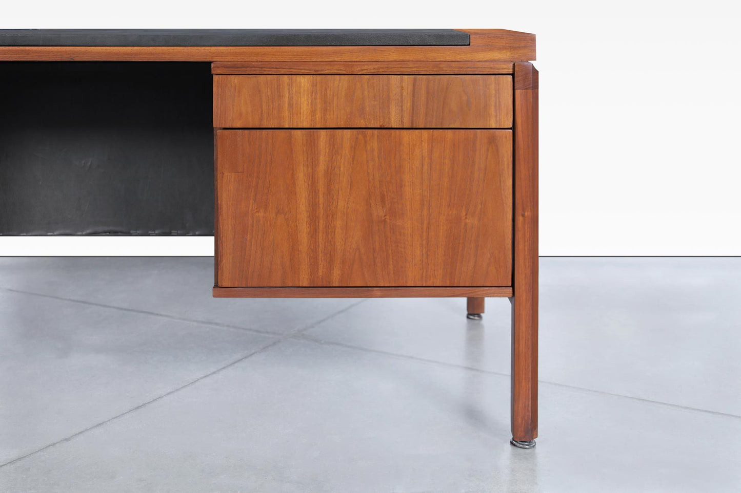 Mid-Century Modern Executive Walnut Desk
