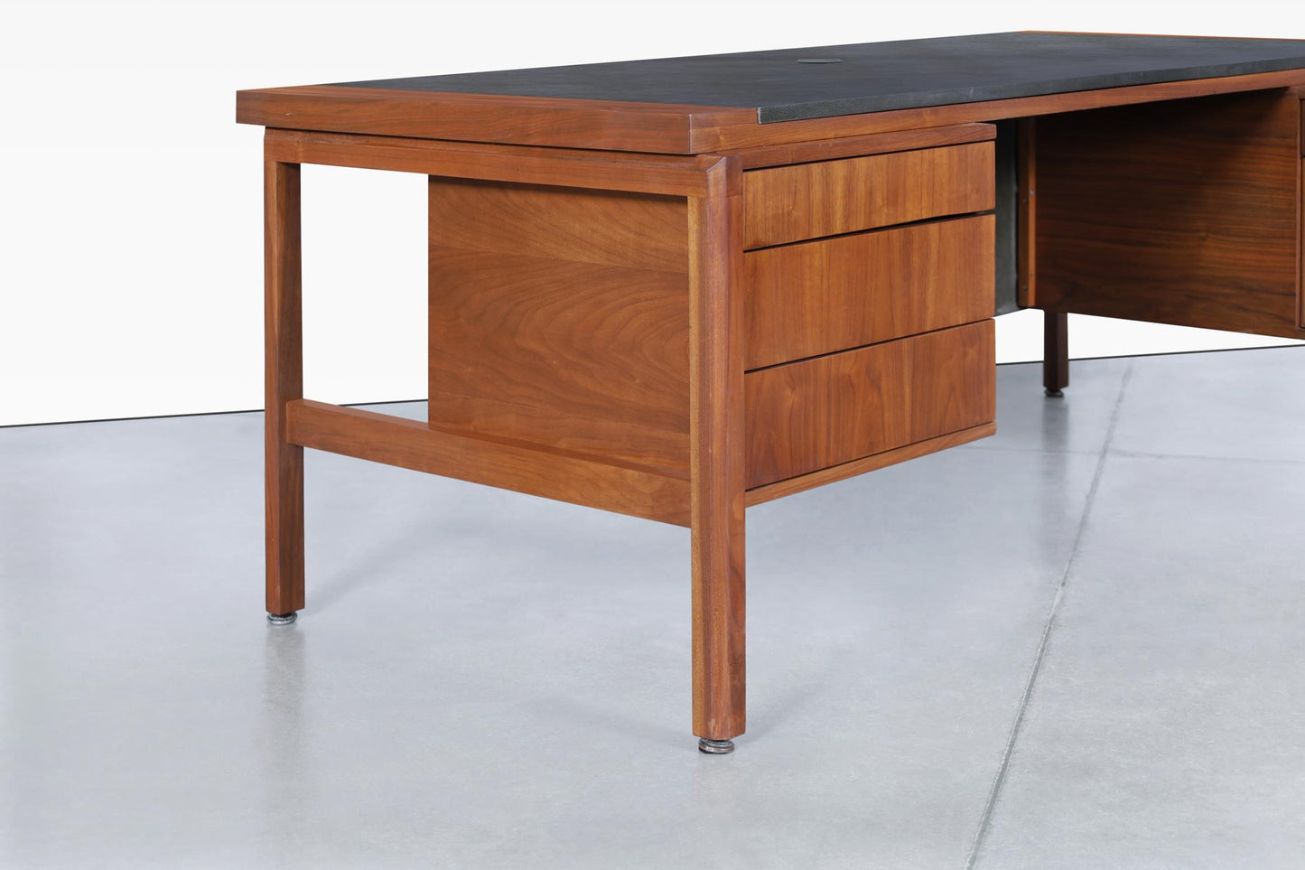 Mid-Century Modern Executive Walnut Desk
