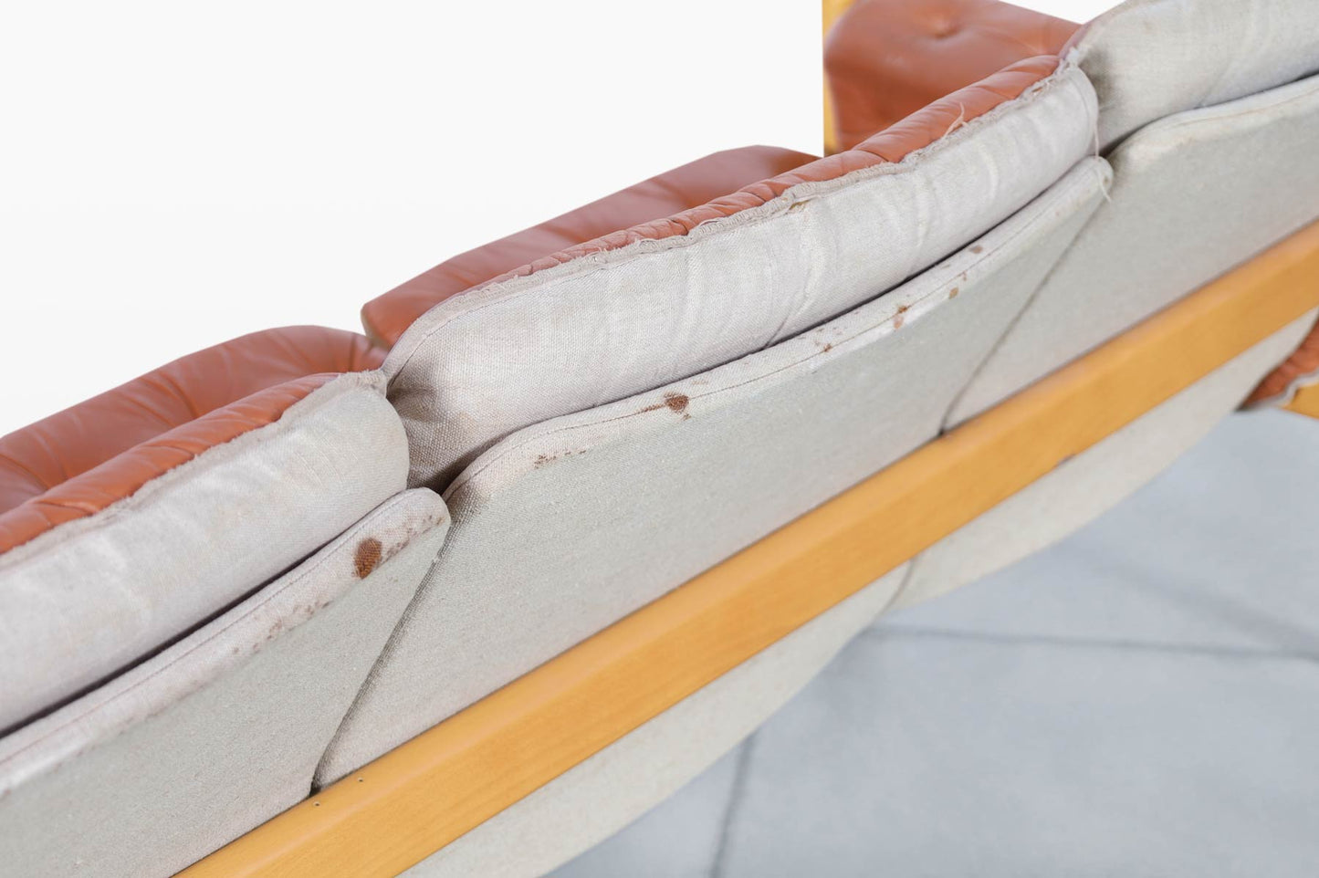 Mid-Century Modern Leather 'Safari' Sofa by Kjell Nordin