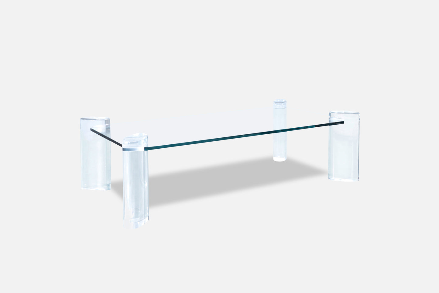 Mid-Century Modern Lucite and Glass Coffee Table by Karl Springer