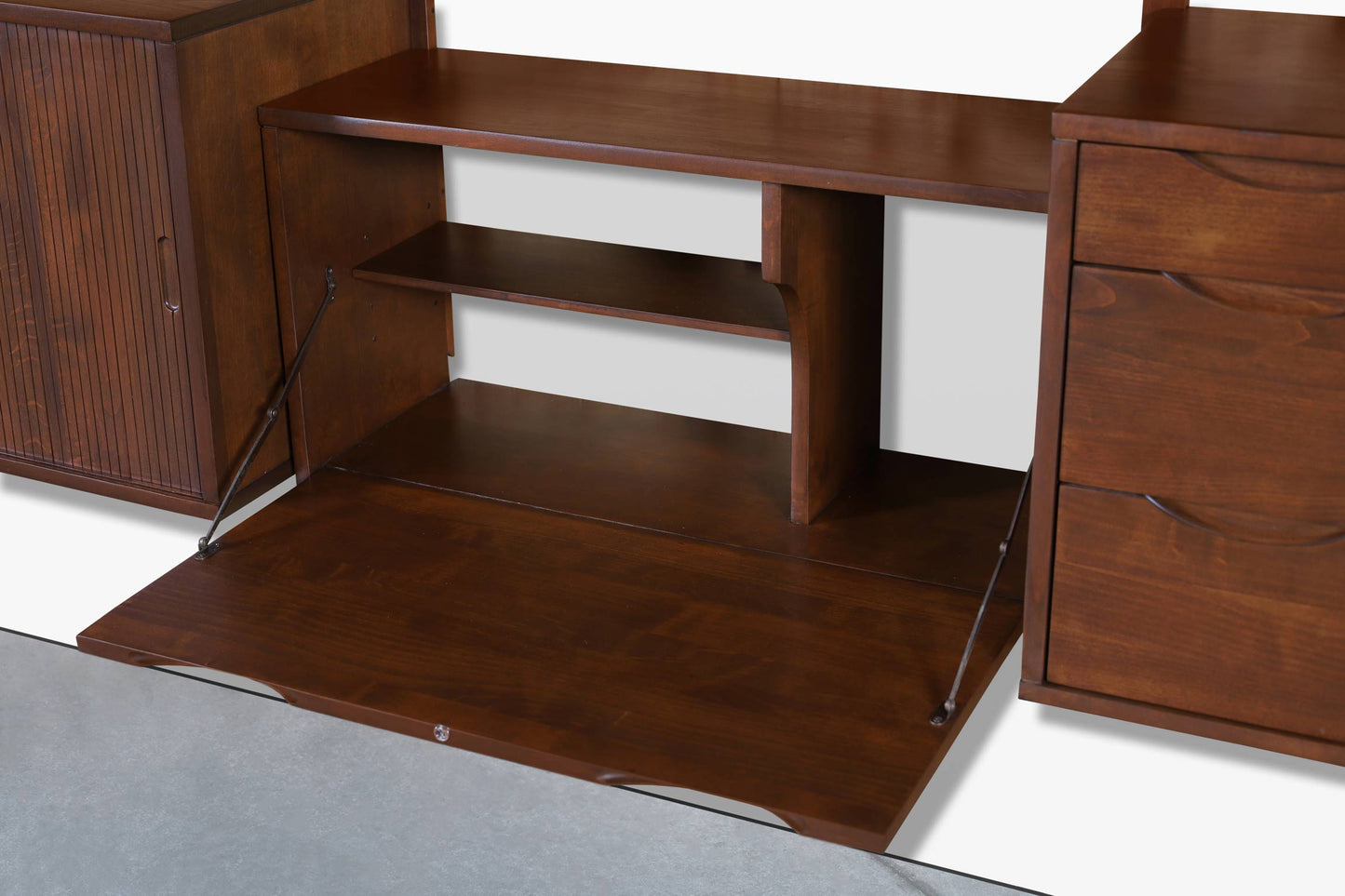 Mid-Century Modern Modular Walnut Wall Unit by Noral Olson for Kopenhavn