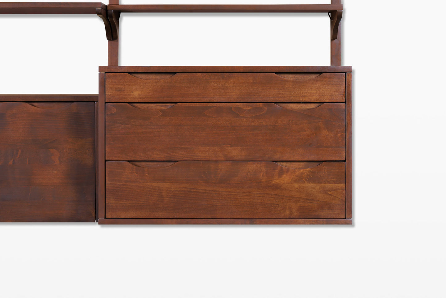 Mid-Century Modern Modular Walnut Wall Unit by Noral Olson for Kopenhavn