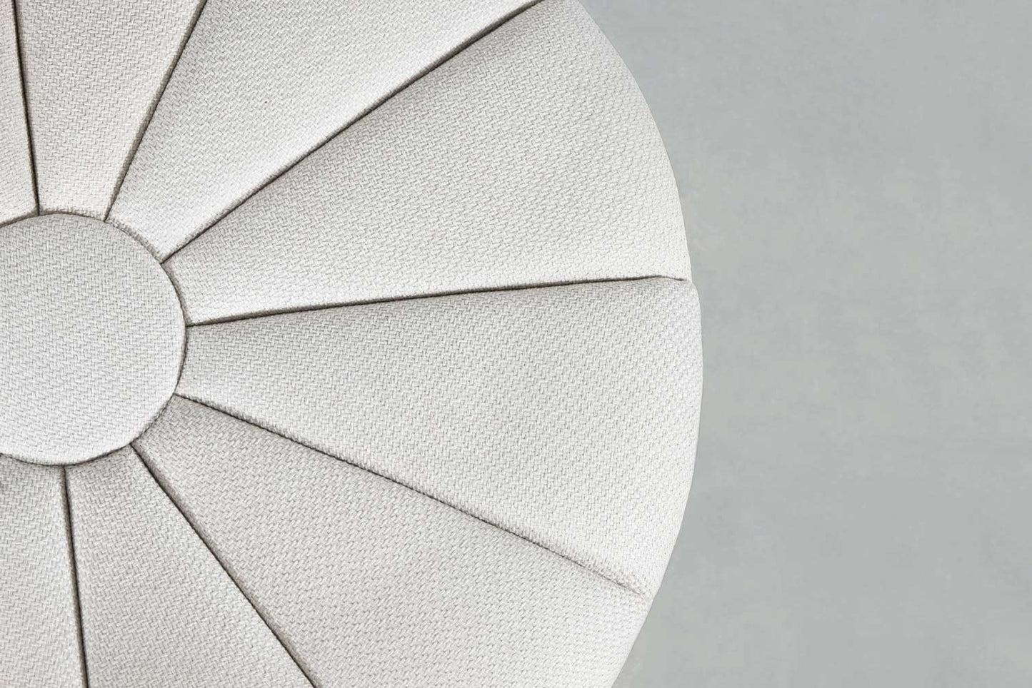 Mid-Century Modern Round Sunburst Ottoman