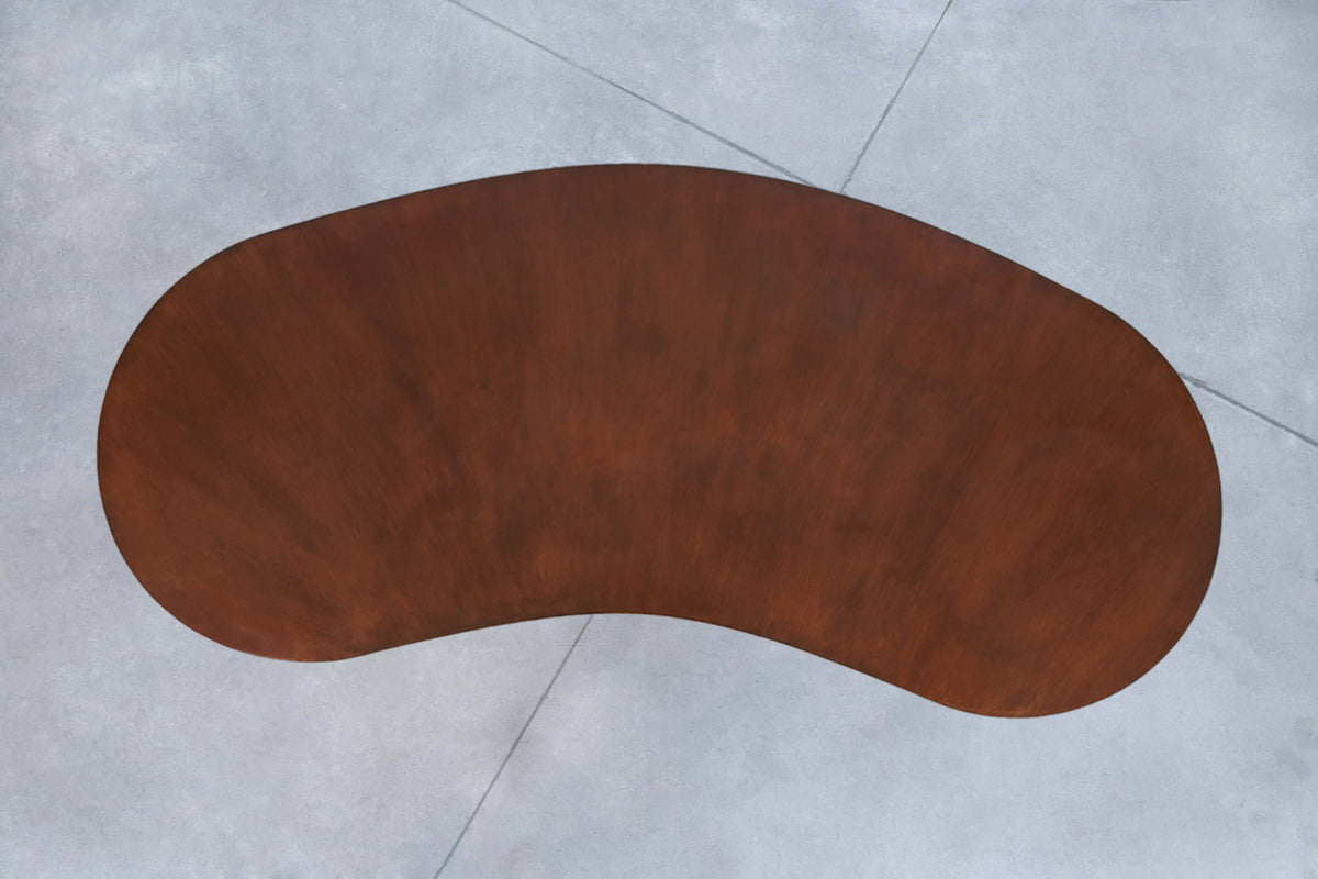 Mid-Century Modern Sculptural Biomorphic Walnut Executive Desk