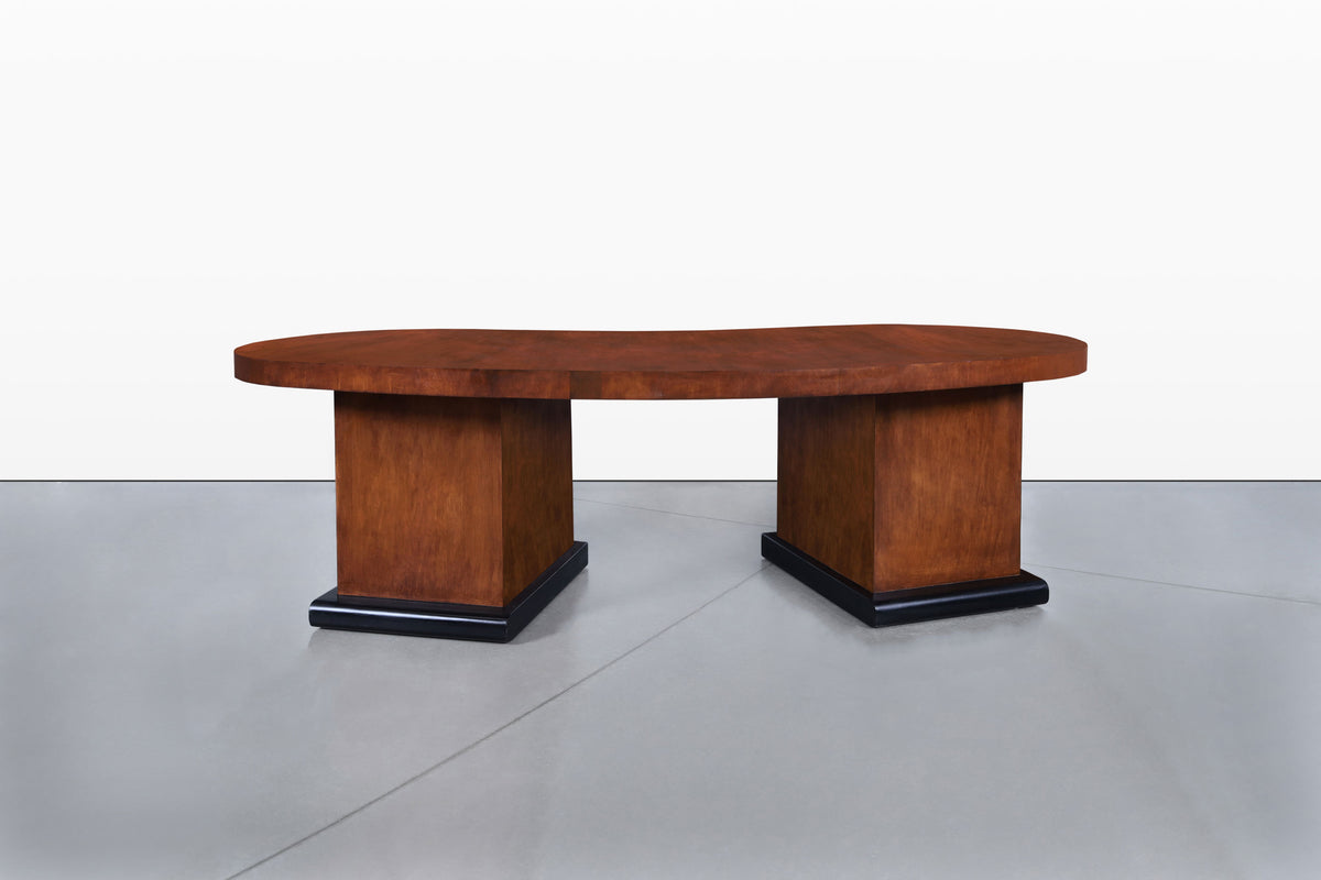 Mid-Century Modern Sculptural Biomorphic Walnut Executive Desk