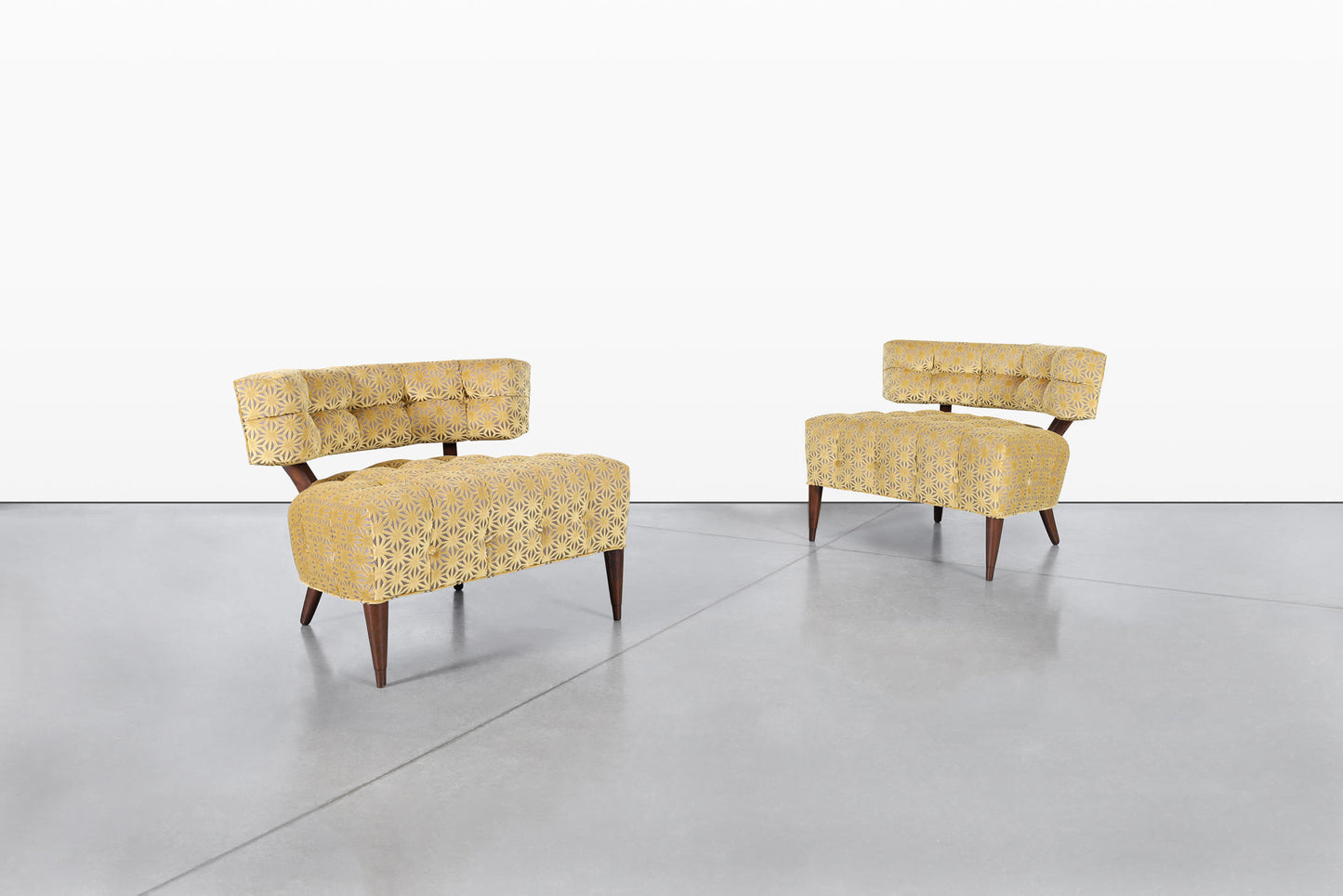 Mid-Century Modern Sculptural Lounge Chairs Attributed to Billy Haines