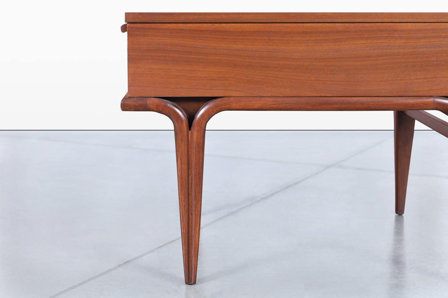 Mid-Century Modern Sculptural Walnut Side Tables/Nightstands