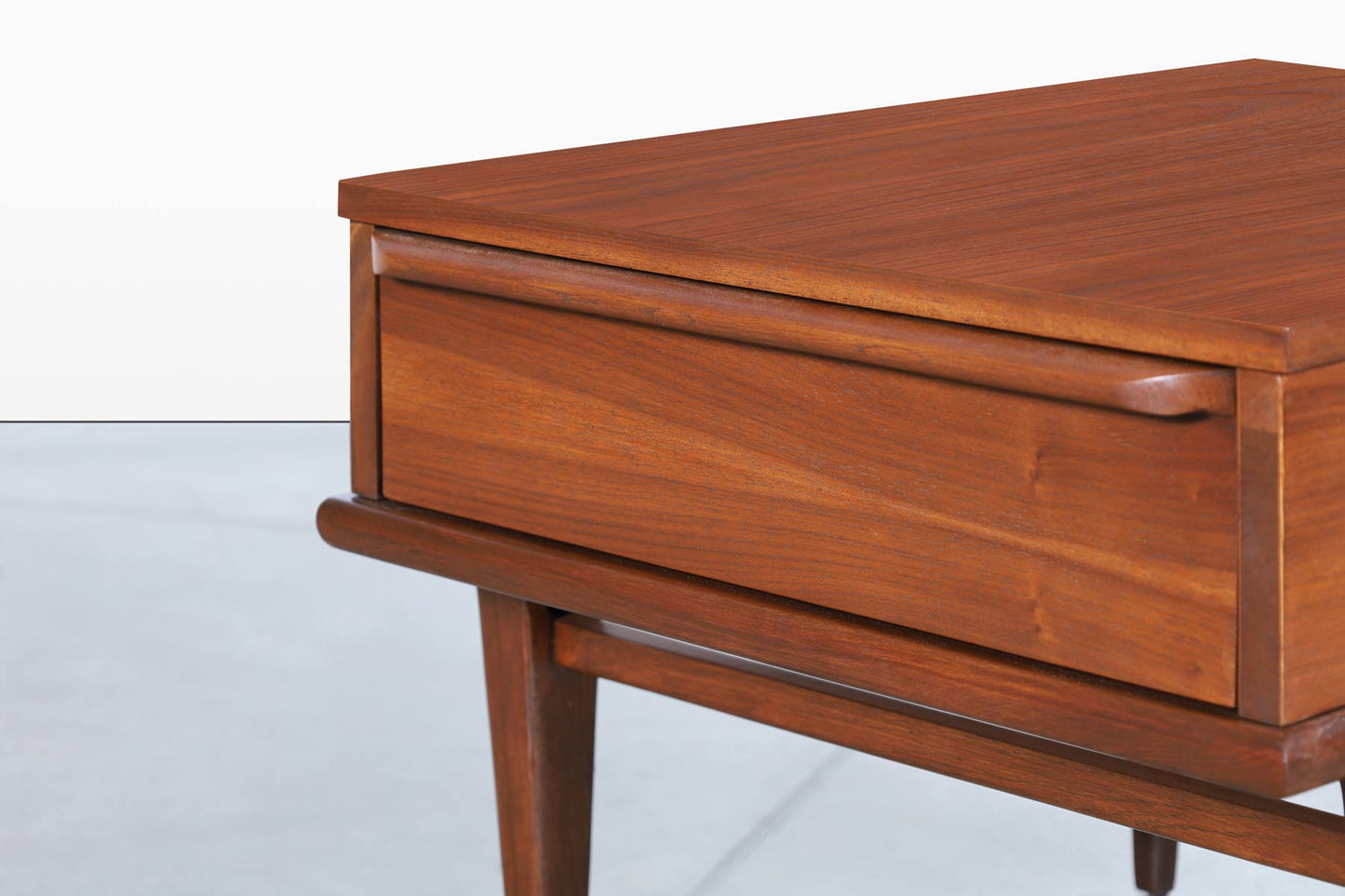 Mid-Century Modern Sculptural Walnut Side Tables/Nightstands