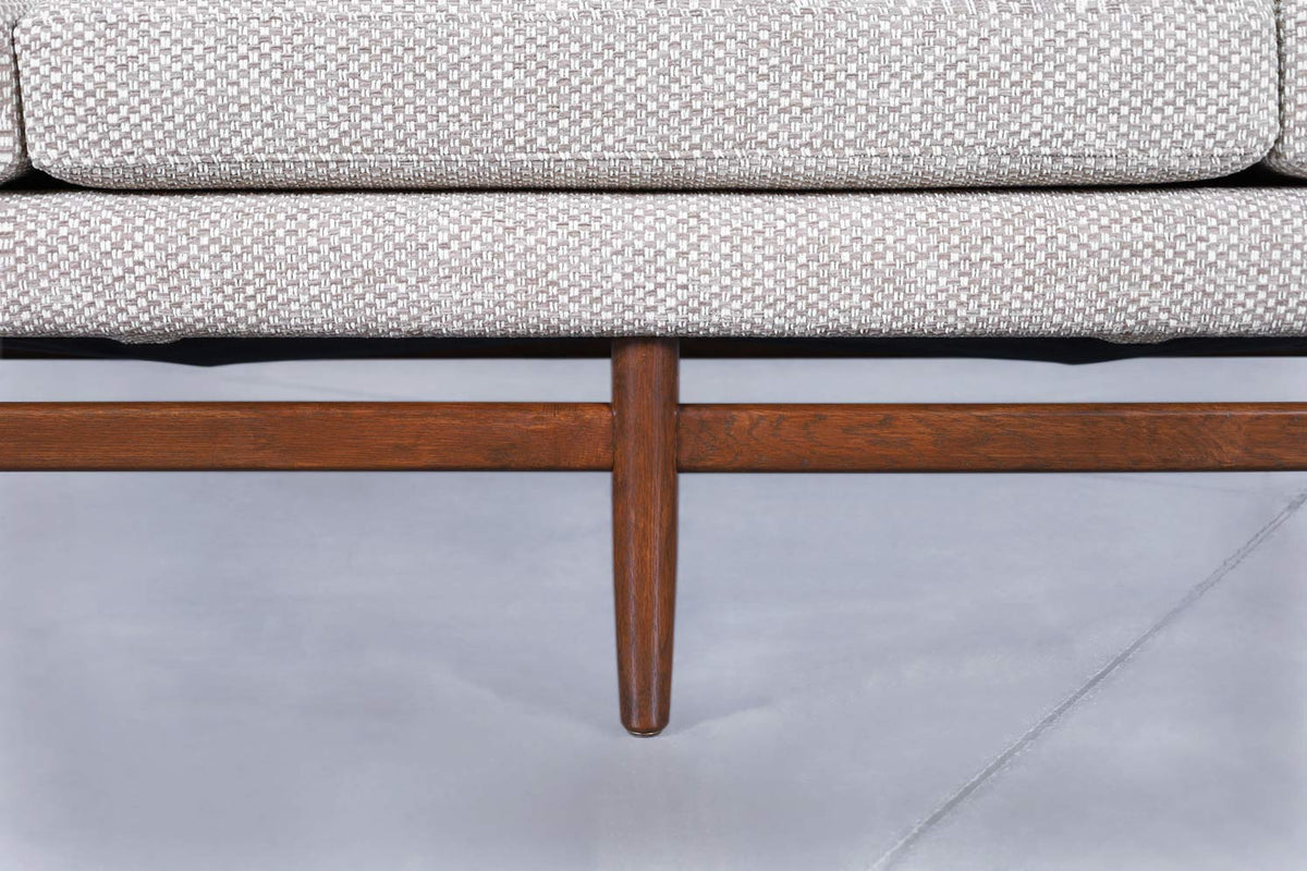 Mid-Century Modern Sculptural Walnut Sofa, 1960s