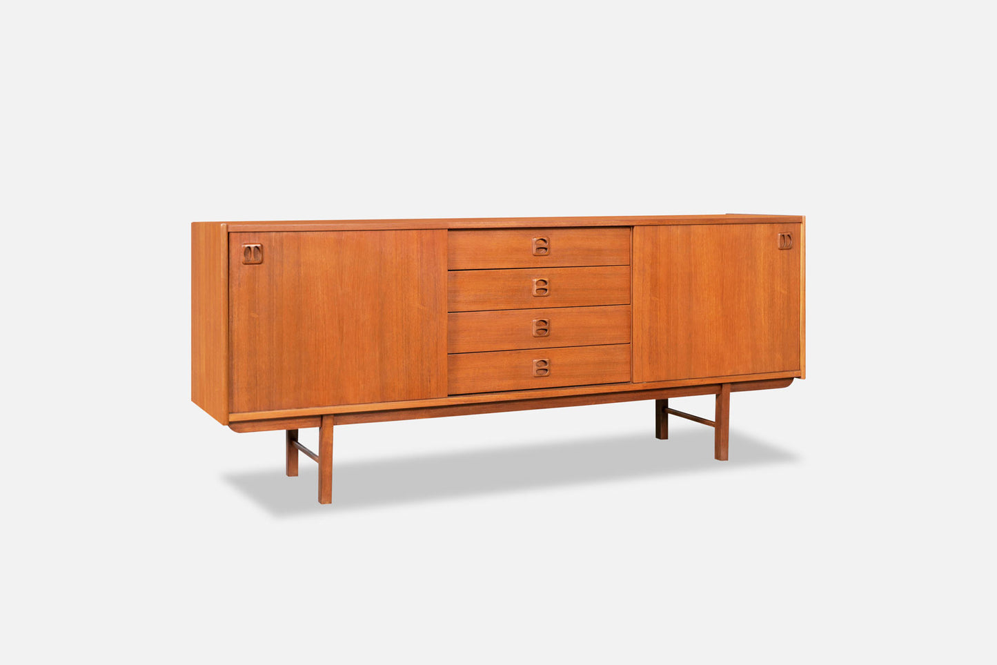 Mid-Century Modern Teak "Korsor" Credenza by Erik Wortz