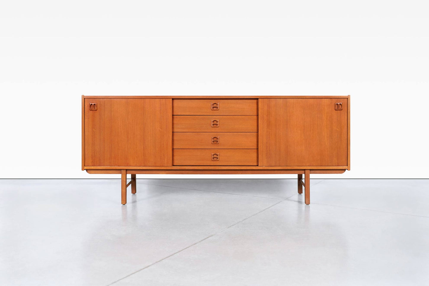 Mid-Century Modern Teak "Korsor" Credenza by Erik Wortz