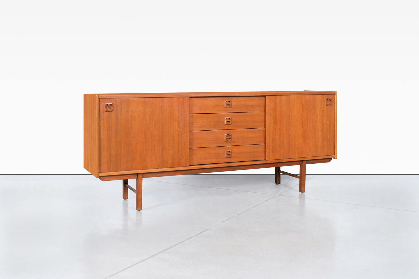 Mid-Century Modern Teak "Korsor" Credenza by Erik Wortz