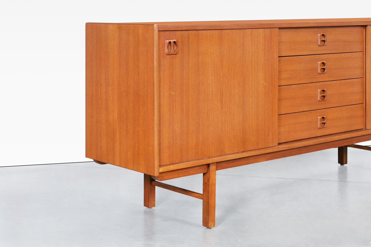 Mid-Century Modern Teak "Korsor" Credenza by Erik Wortz