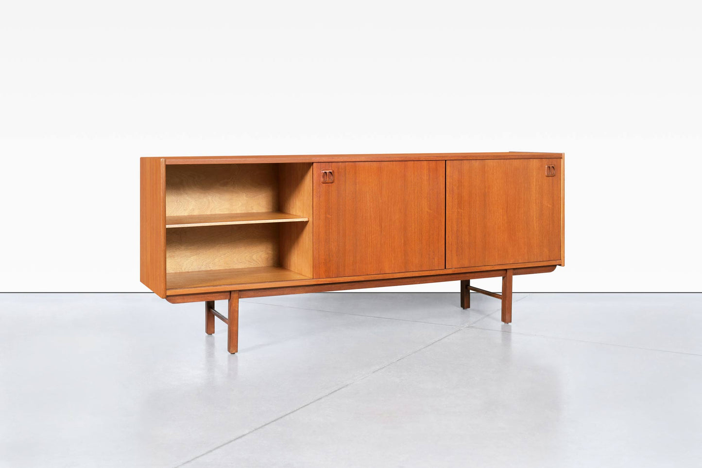 Mid-Century Modern Teak "Korsor" Credenza by Erik Wortz
