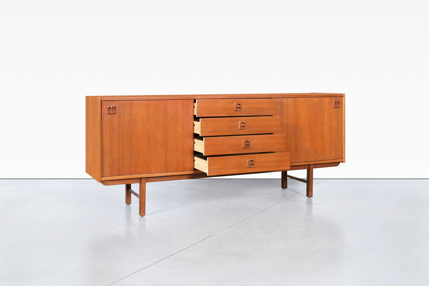 Mid-Century Modern Teak "Korsor" Credenza by Erik Wortz