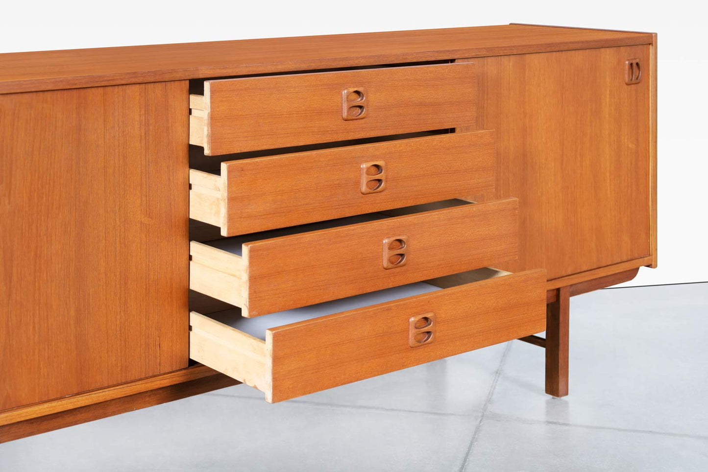Mid-Century Modern Teak "Korsor" Credenza by Erik Wortz