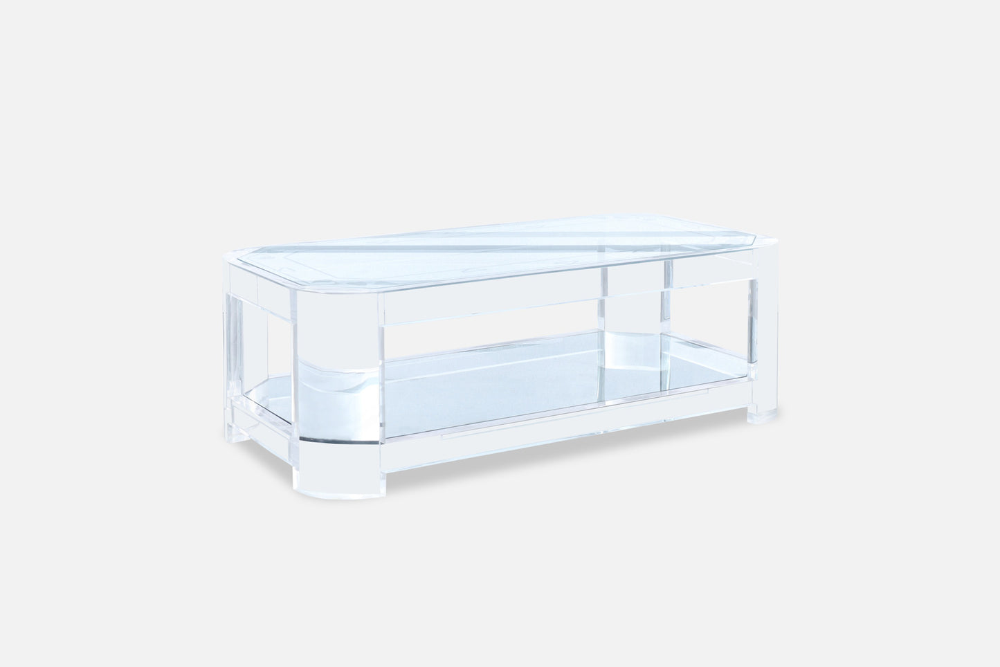 Mid-Century Modern Two-Tiered Lucite Coffee Table