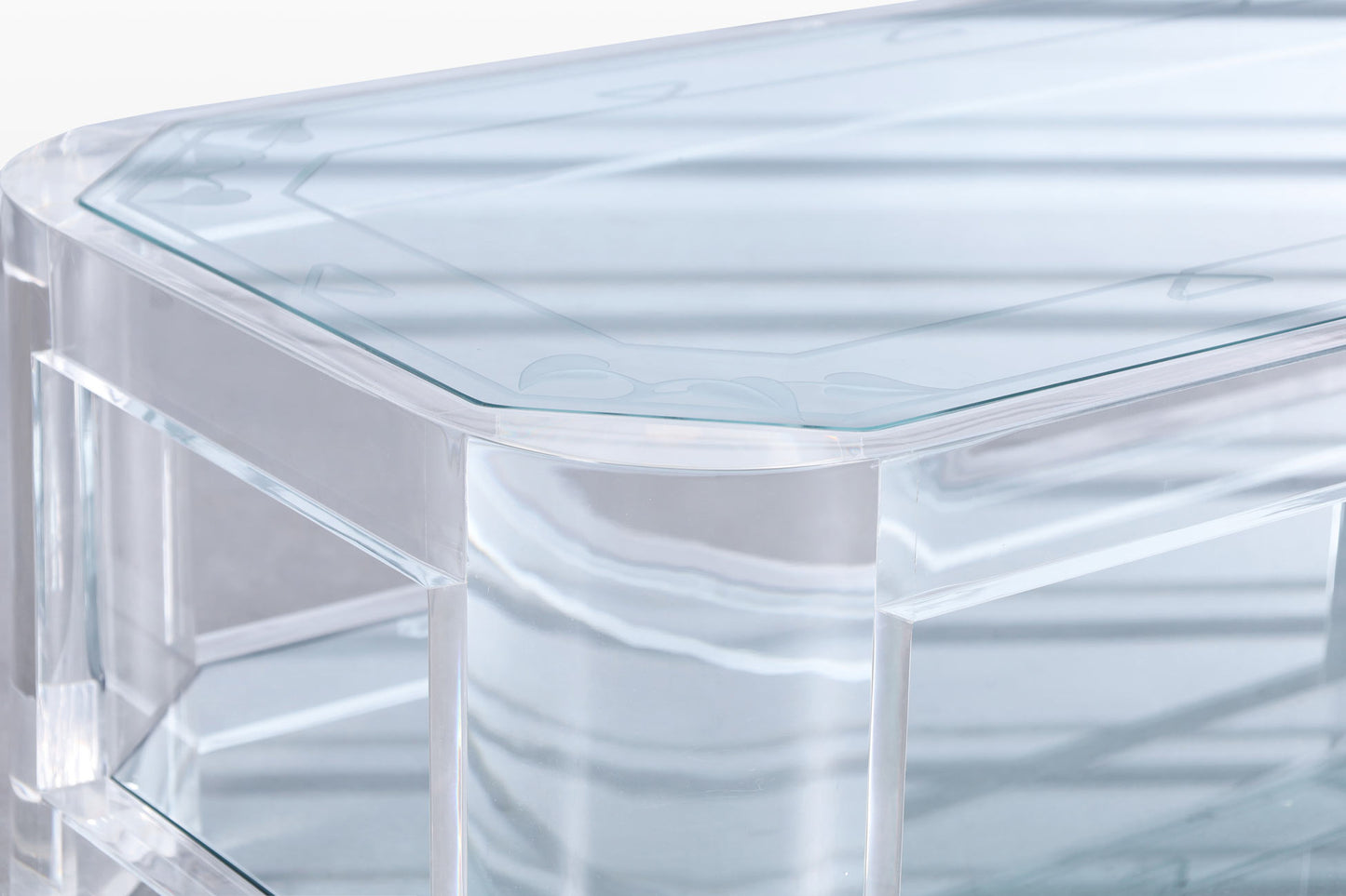 Mid-Century Modern Two-Tiered Lucite Coffee Table