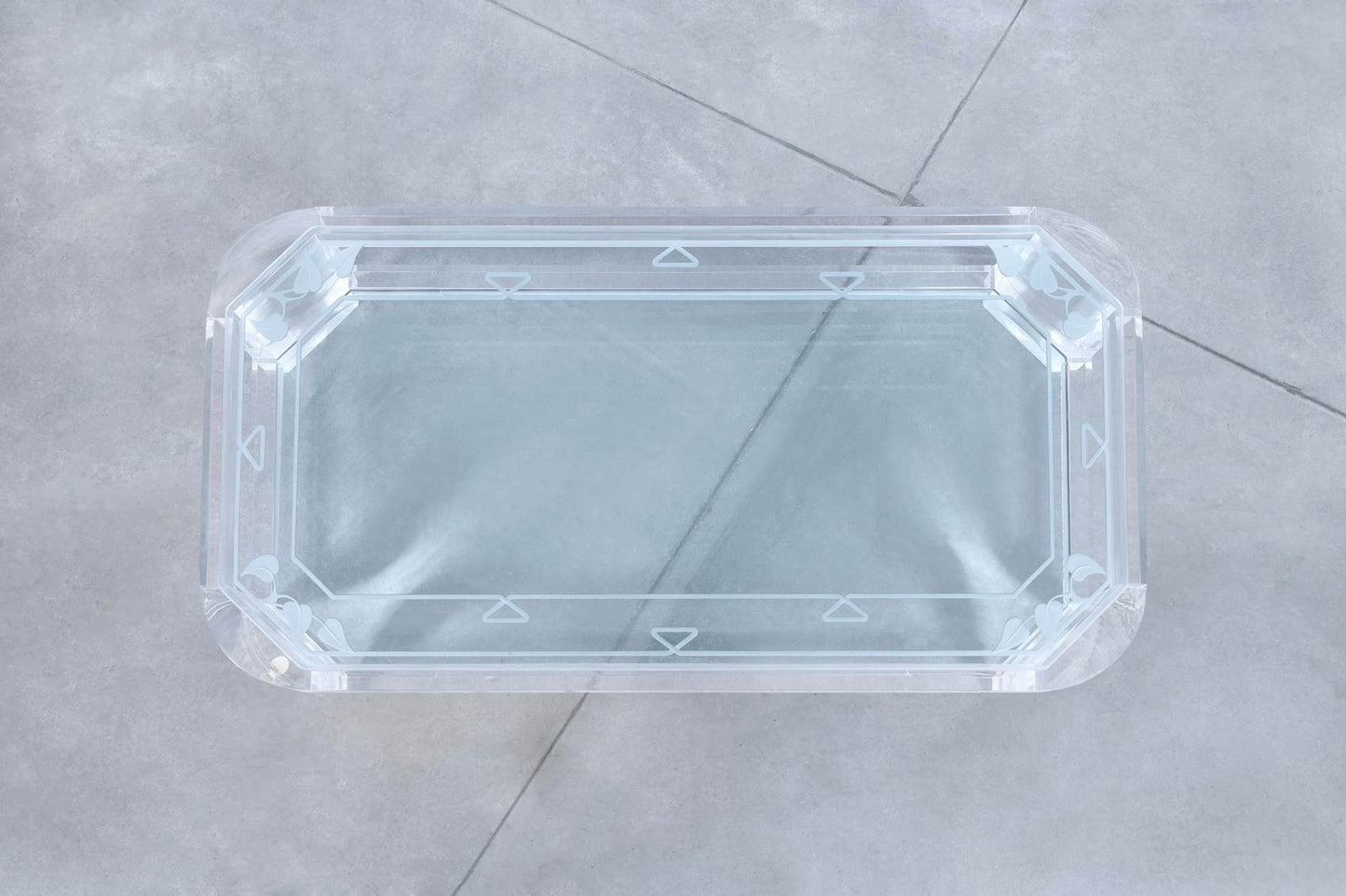 Mid-Century Modern Two-Tiered Lucite Coffee Table