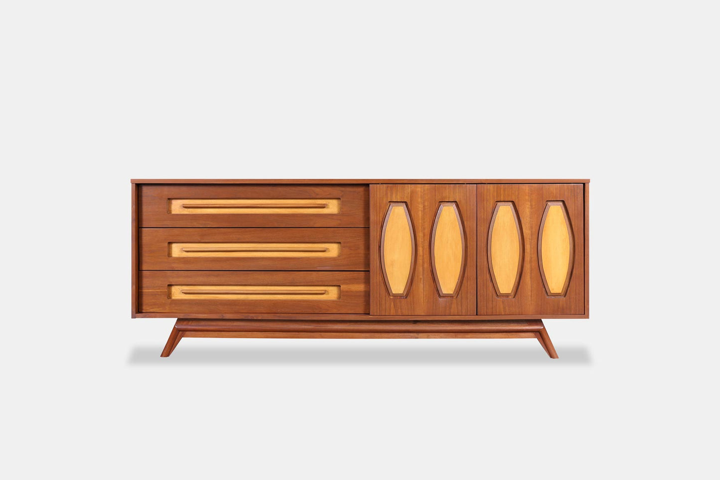 Mid-Century Modern Walnut Credenza by Young Mtg.