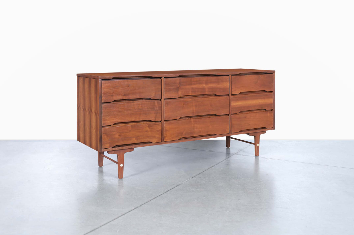 Mid-Century Modern Walnut Dresser by Stanley Furniture