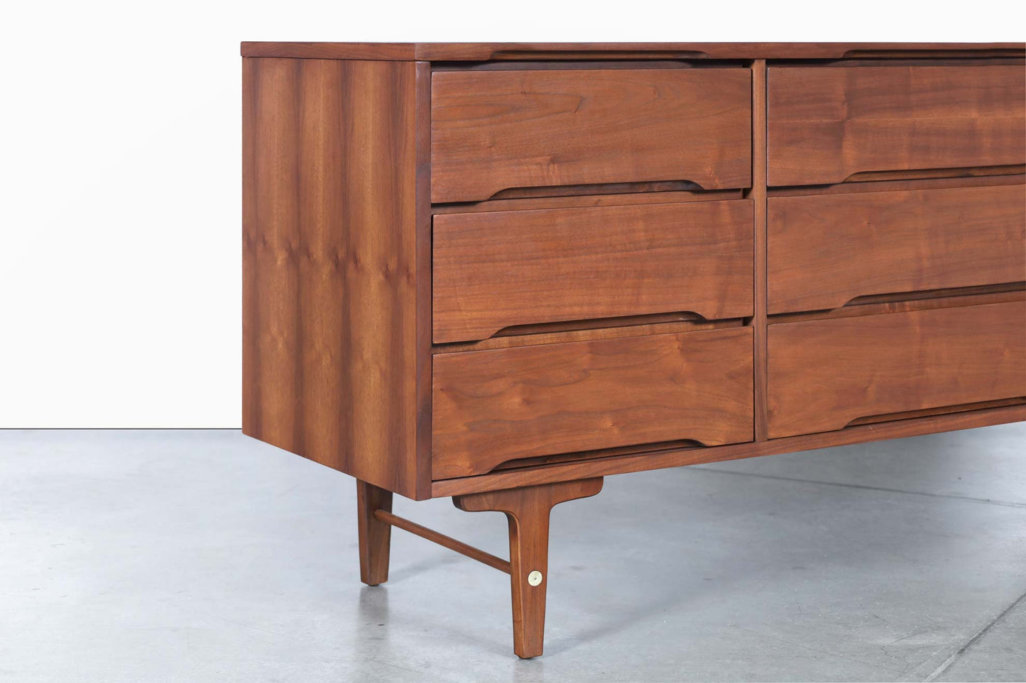 Mid-Century Modern Walnut Dresser by Stanley Furniture