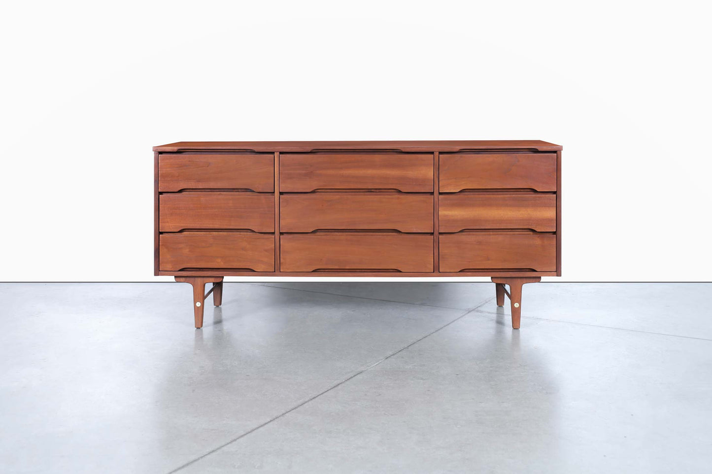 Mid-Century Modern Walnut Dresser by Stanley Furniture