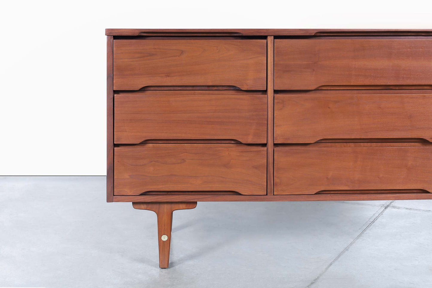 Mid-Century Modern Walnut Dresser by Stanley Furniture