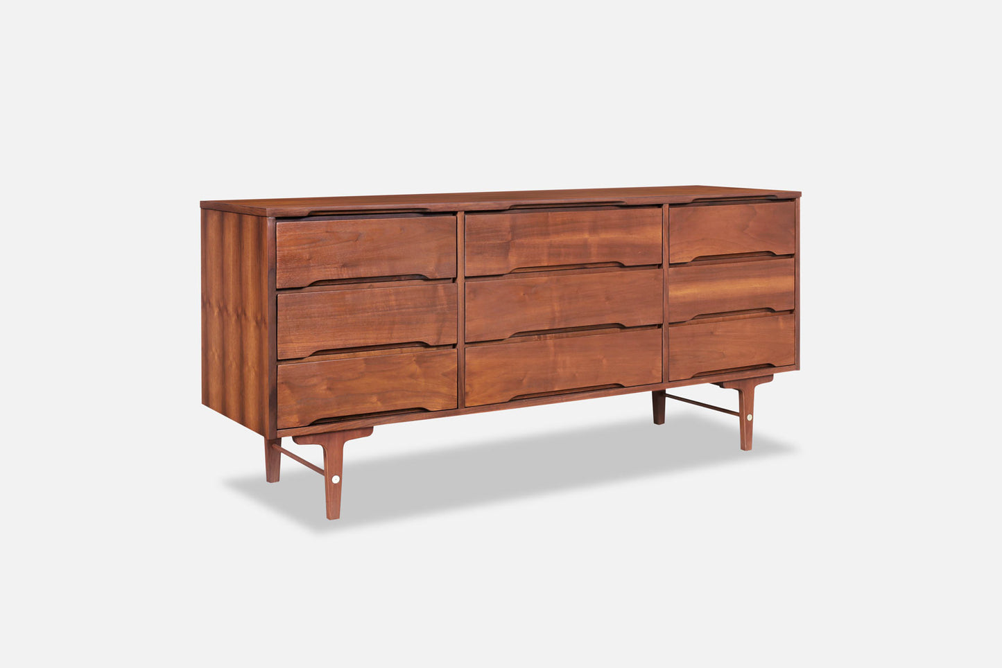 Mid-Century Modern Walnut Dresser by Stanley Furniture