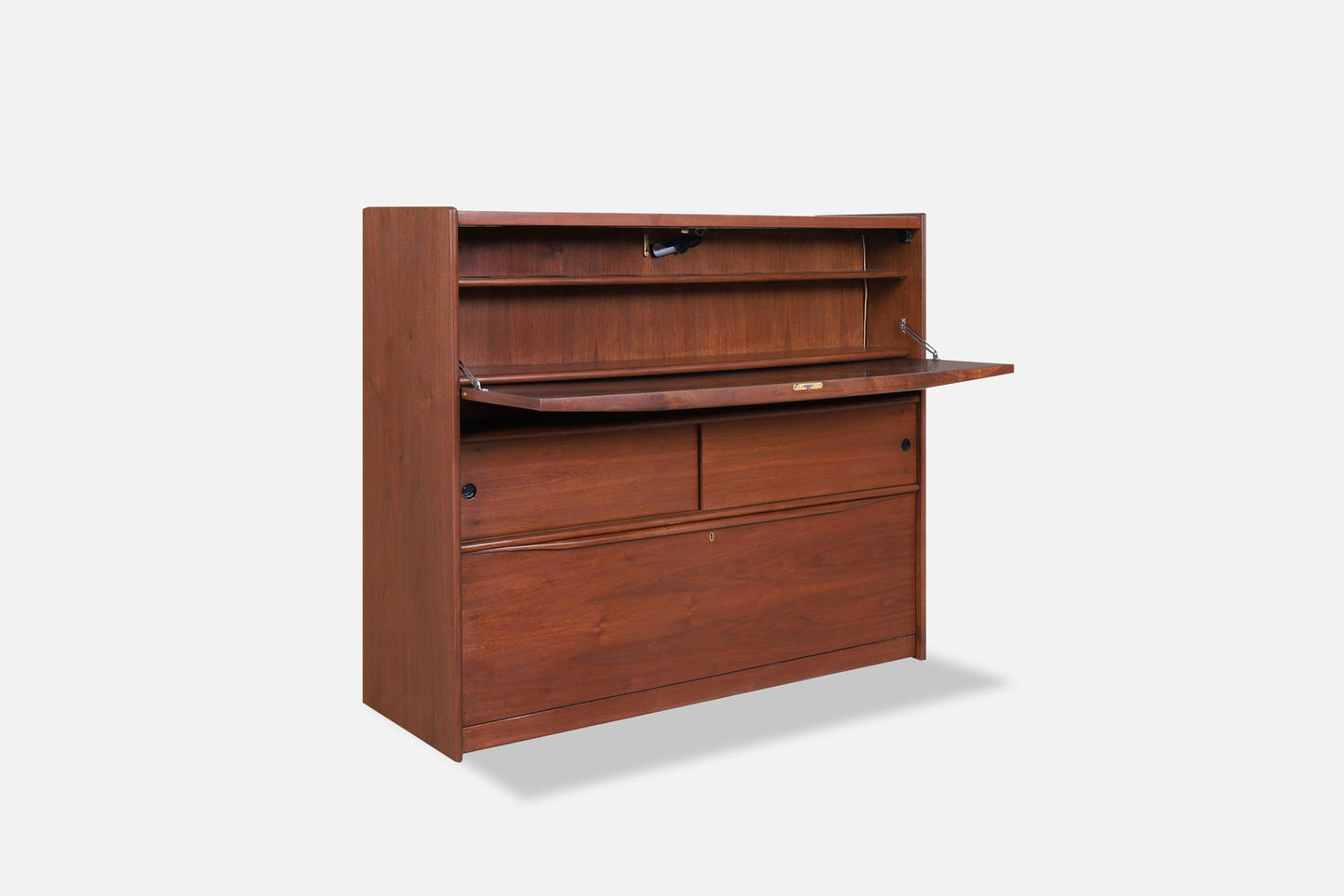 Mid-Century Modern Walnut Dry Bar