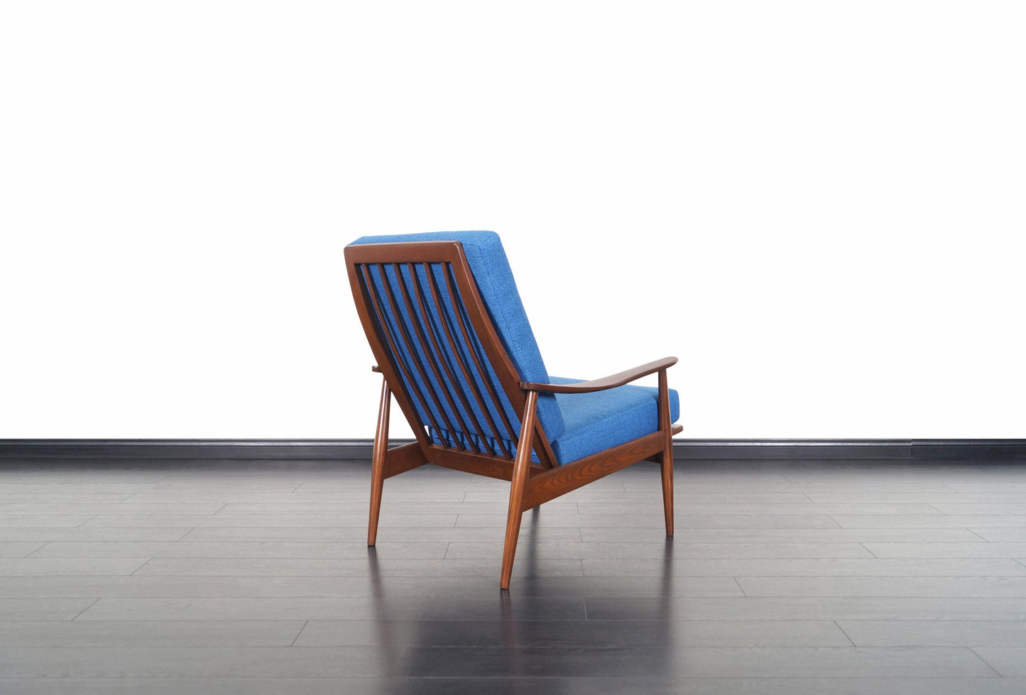 Vintage Walnut High-Back Lounge Chair