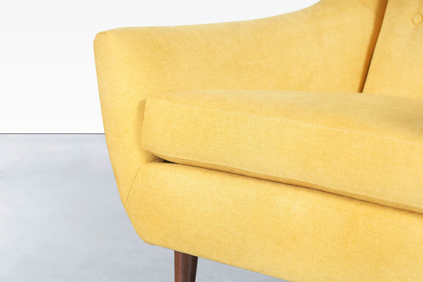 Mid-Century Modern Walnut High-Back Lounge Chairs