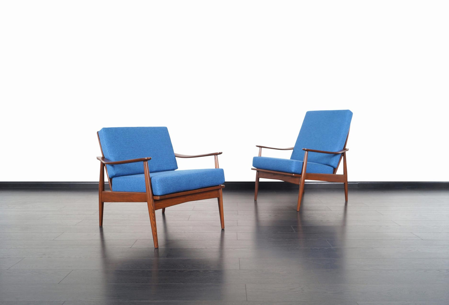 Mid-Century Modern Walnut Lounge Chairs