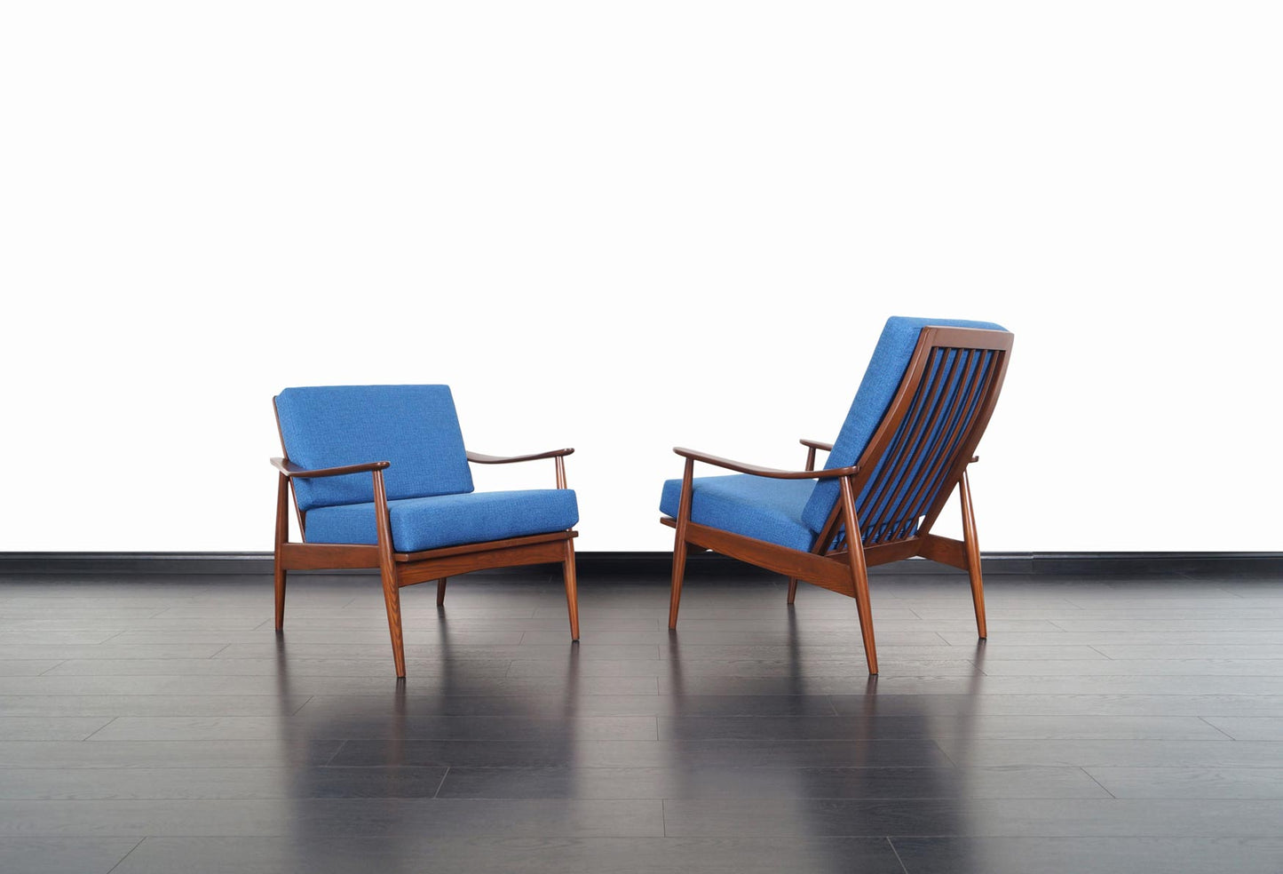 Mid-Century Modern Walnut Lounge Chairs